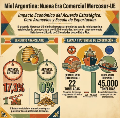 Primera exportación argentina dentro del Acuerdo Mercosur-Unión Europea